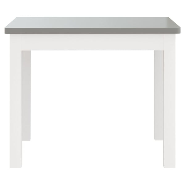3-tlg. Kinder Sitzgruppe Weiß Grau MDF