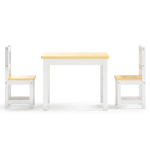 3-tlg. Kinder-Sitzgruppe Weiß Beige MDF
