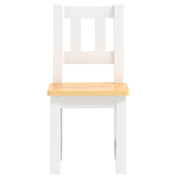 3-tlg. Kinder-Sitzgruppe Weiß Beige MDF