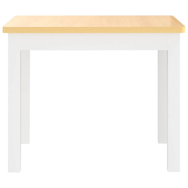 3-tlg. Kinder-Sitzgruppe Weiß Beige MDF