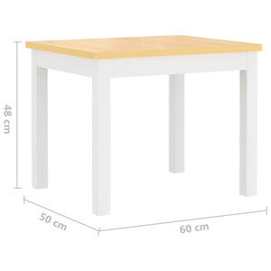 3-tlg. Kinder-Sitzgruppe Weiß Beige MDF