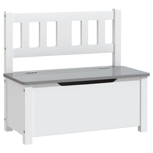 4-tlg. Kinder Sitzgruppe Weiß Grau MDF