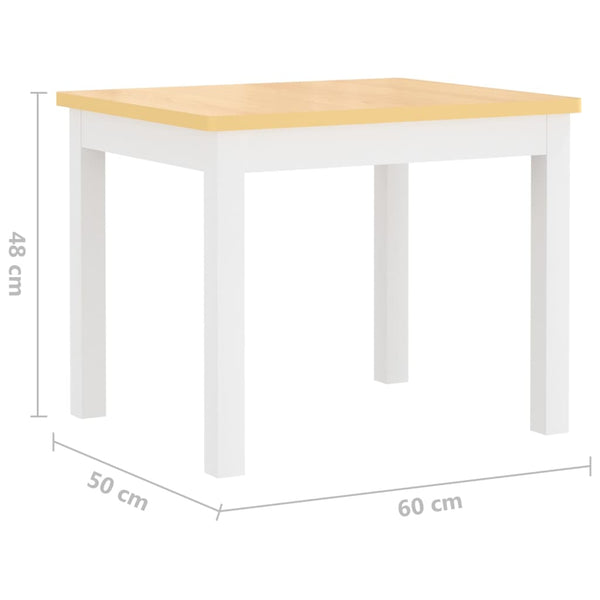 4-tlg. Kinder Sitzgruppe Weiß/Beige