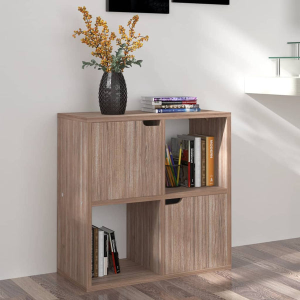 Bücherregal Grau Sonoma-Eiche 60 cm