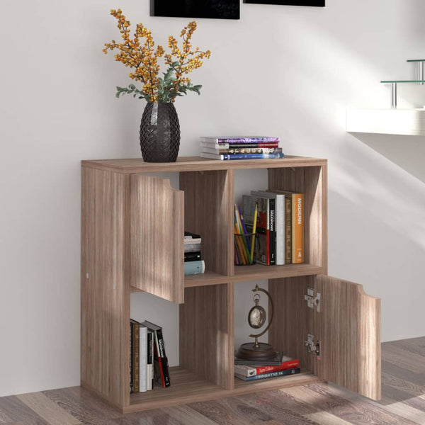 Bücherregal Grau Sonoma-Eiche 60 cm