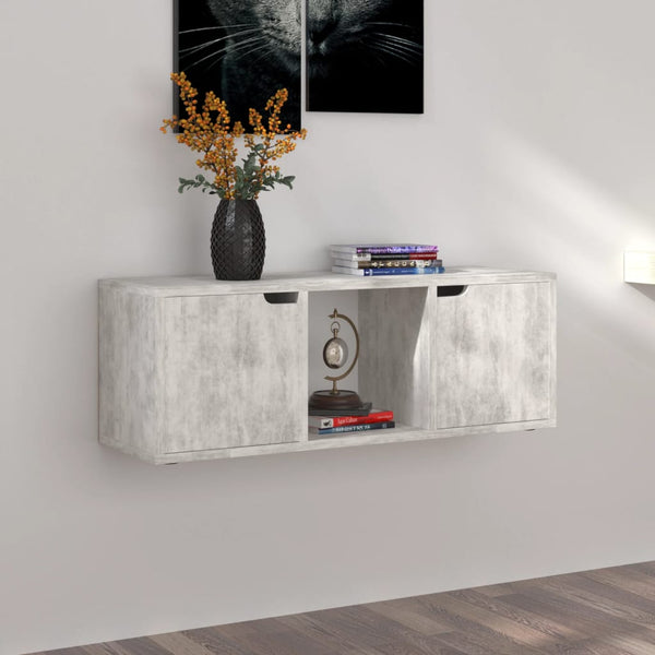 Betongrauer TV-Schrank, 88,5 cm
