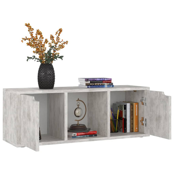 Betongrauer TV-Schrank, 88,5 cm