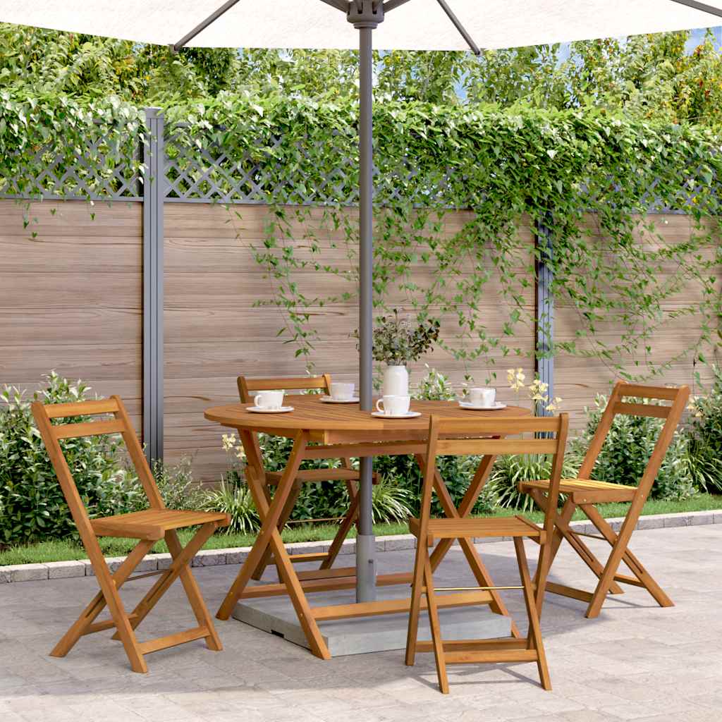 Klappbarer Gartentisch 110 cm Massivholz Akazie