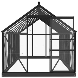 Glas Gewächshaus Anthrazit 155x395,5x191 cm Aluminium