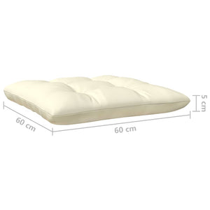 Garten Ecksofa Kiefer Massivholz Creme mit Kissen