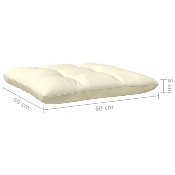 Garten Ecksofa Kiefer Massivholz Creme mit Kissen