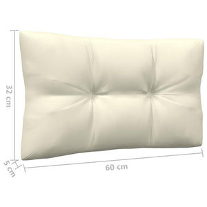 Garten Ecksofa Kiefer Massivholz Creme mit Kissen