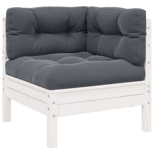 Garten Ecksofa Kiefer Massivholz mit Kissen