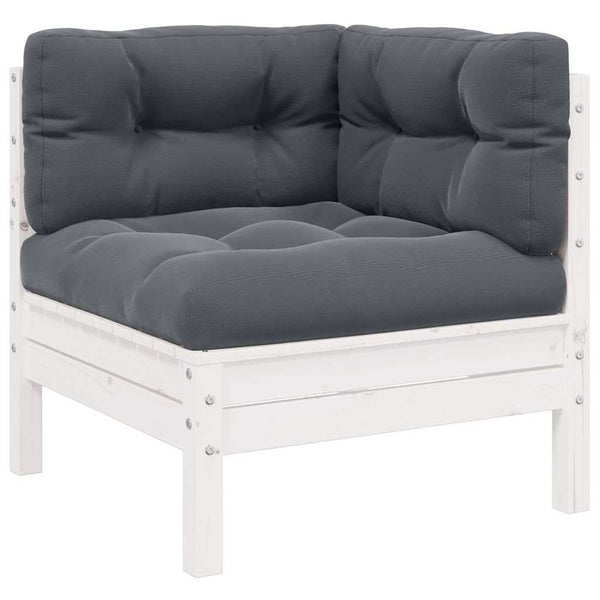 Garten Ecksofa Kiefer Massivholz mit Kissen