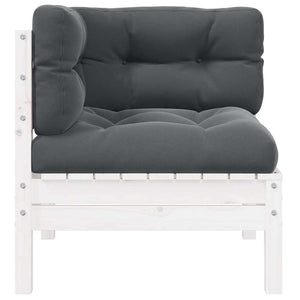 Garten Ecksofa Kiefer Massivholz mit Kissen