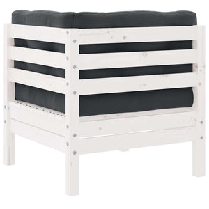 Garten Ecksofa Kiefer Massivholz mit Kissen