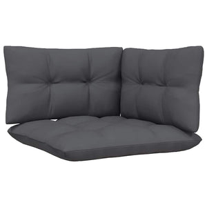 Garten Ecksofa Grau mit Anthrazit Kissen