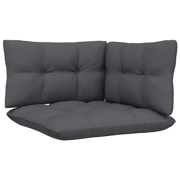 Garten Ecksofa Grau mit Anthrazit Kissen