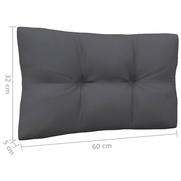 Garten Ecksofa Grau mit Anthrazit Kissen