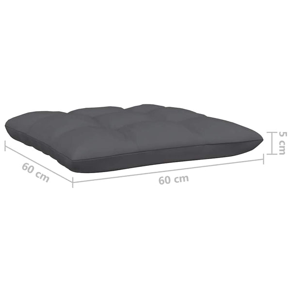 Schwarzes Garten Ecksofa Kiefer Massivholz mit Kissen
