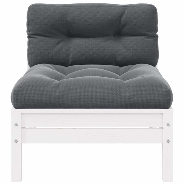 Garten Mittelsofa Kiefer Massivholz Weiß