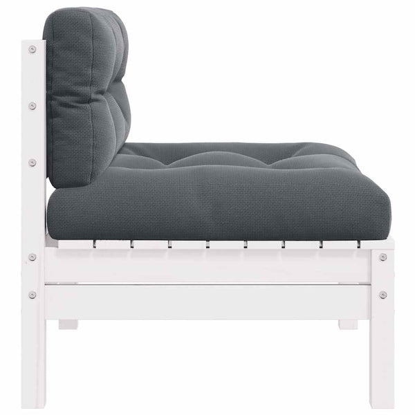 Garten Mittelsofa Kiefer Massivholz Weiß