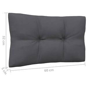 Garten Mittelsofa mit Kissen, Kiefer Massivholz Schwarz