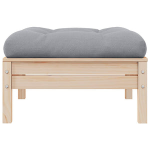 Gartenhocker Kiefer Massivholz mit Kissen