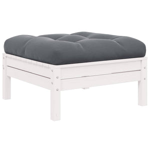Gartenhocker Kiefer Massivholz mit Kissen