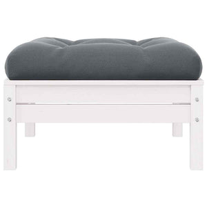 Gartenhocker Kiefer Massivholz mit Kissen