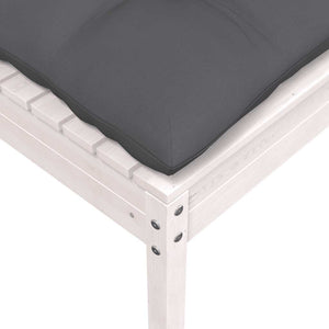 Gartenhocker Kiefer Massivholz mit Kissen