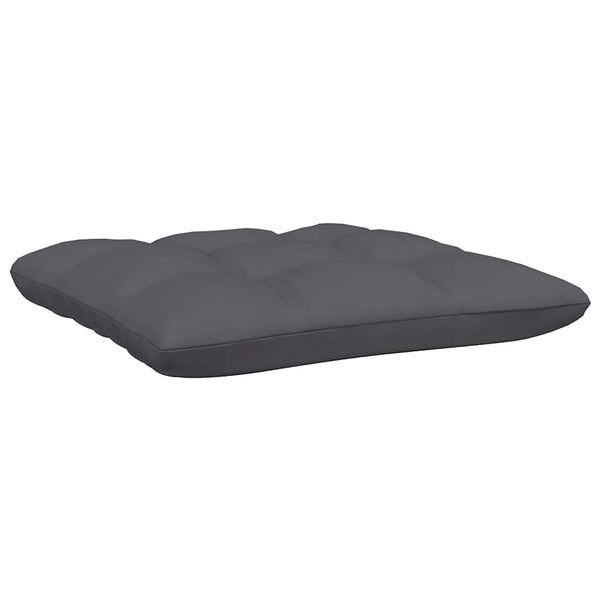 Gartenhocker mit Kissen Grau Kiefer Massivholz