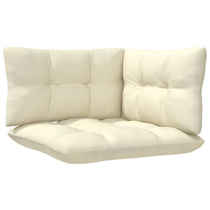 vidaXL 2-Seater Garden Sofa with Cream Cushions Solid Pine Wood