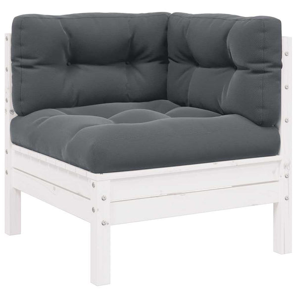 Gartensofa 2-Sitzer Kiefer Massivholz Weiß