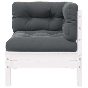 Gartensofa 2-Sitzer Kiefer Massivholz Weiß