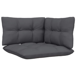Schwarzes 2-Sitzer Gartensofa mit Kissen