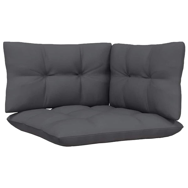 Schwarzes 2-Sitzer Gartensofa mit Kissen