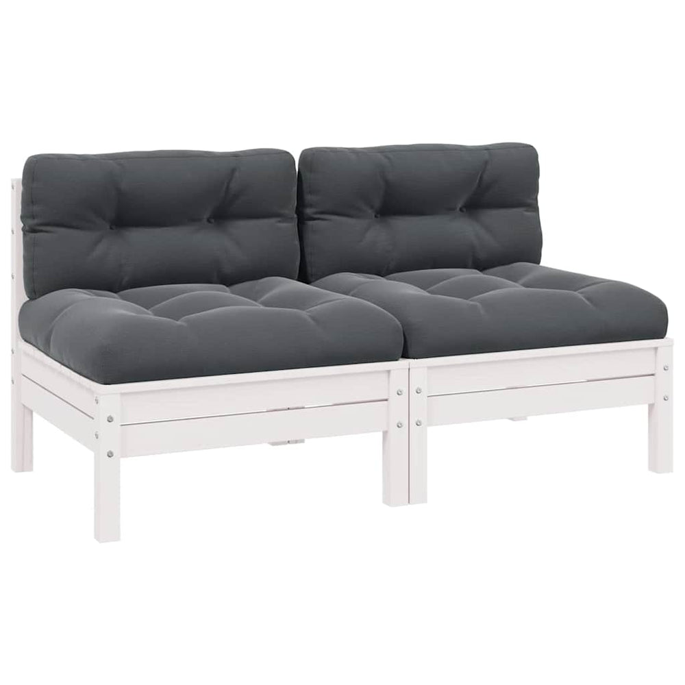 2-Sitzer Gartensofa Kiefer mit Kissen