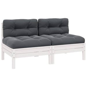 2-Sitzer Gartensofa Kiefer mit Kissen
