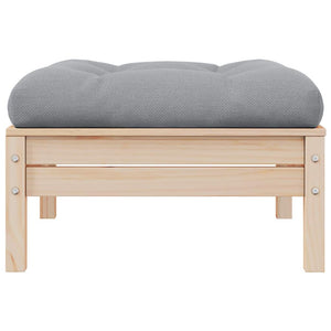 2-Sitzer Gartensofa Grau mit Kissen