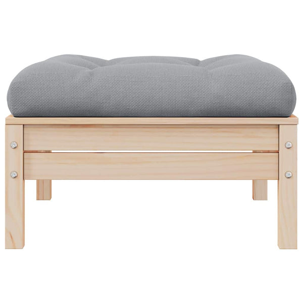 2-Sitzer Gartensofa Grau mit Kissen