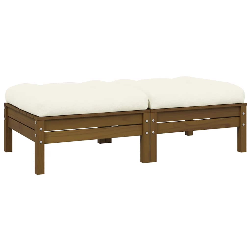 2-Sitzer Gartensofa Kiefer mit Kissen