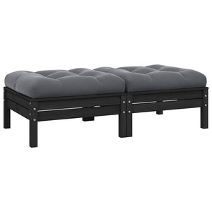2-Sitzer Gartensofa Kiefer Massivholz mit Kissen
