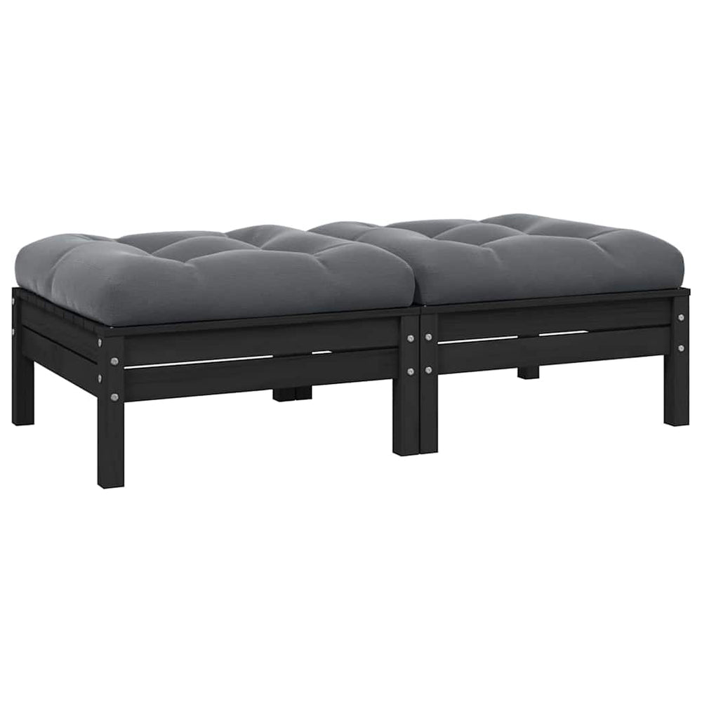 2-Sitzer Gartensofa Kiefer Massivholz mit Kissen