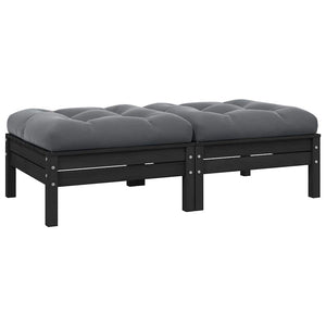 2-Sitzer Gartensofa Kiefer Massivholz mit Kissen