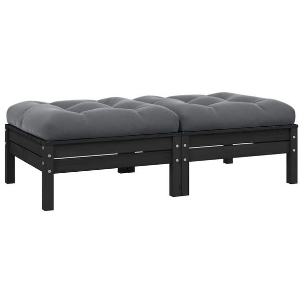 2-Sitzer Gartensofa Kiefer Massivholz mit Kissen