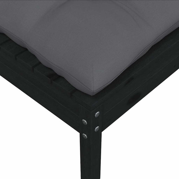 2-Sitzer Gartensofa Kiefer Massivholz mit Kissen