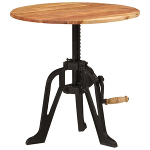 vidaXL Table d'appoint 60x(42-62) cm Bois d'acacia massif et fonte