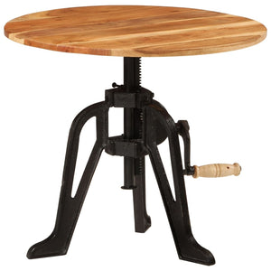 vidaXL Table d'appoint 60x(42-62) cm Bois d'acacia massif et fonte
