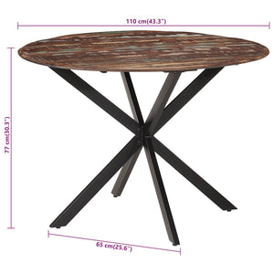Esstisch Altholz Massiv Stahl Ø110cm